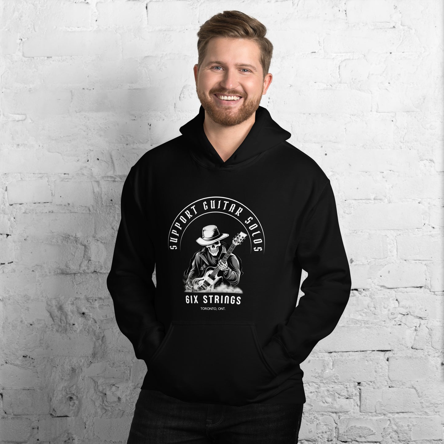 Skull Hoodie - 'Support Guitar Solos'